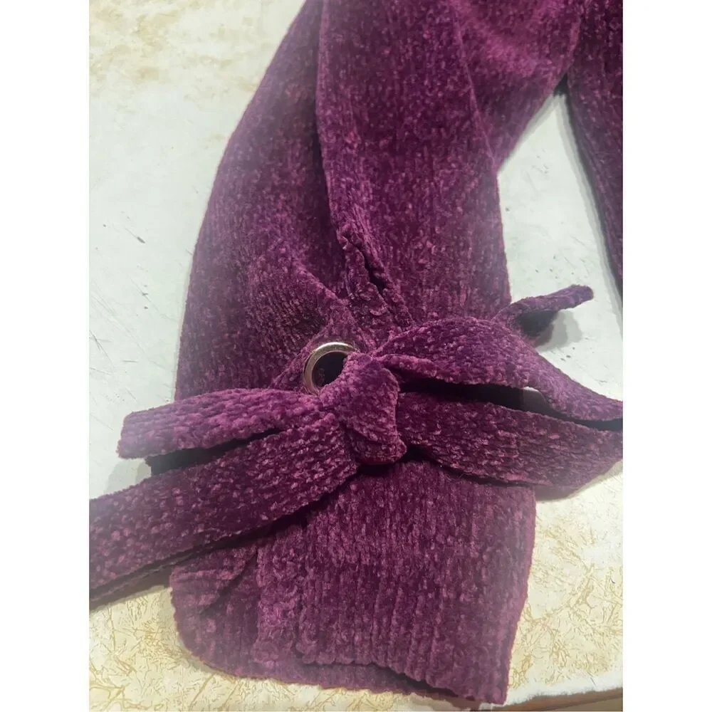 Ashley Stewart Open Cardigan Purple Sz 14/16 NWT